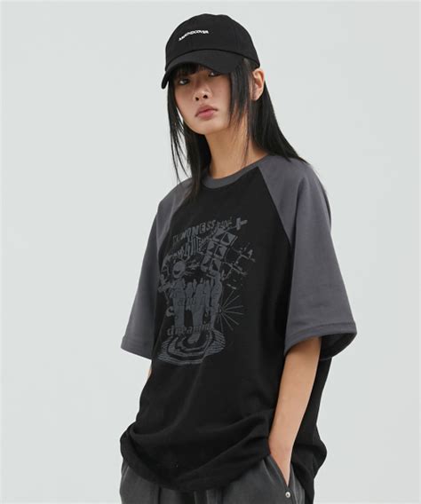 MUSINSA ACOVER Dreaming Raglan Oversized Fit Short Sleeve T Shirt