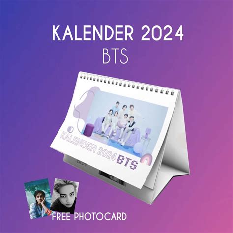 Jual Kalender Bts Free Photocard Bts Shopee Indonesia