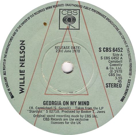 Willie Nelson - Georgia On My Mind (1978, Vinyl) | Discogs