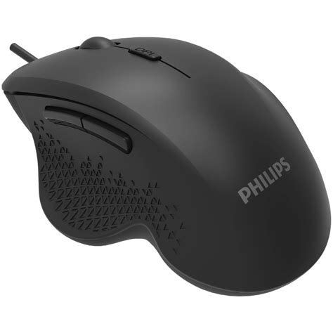 Мишка Philips, Ергономичен дизайн, 3200DPI, Черен - eMAG.bg