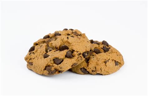 Premium Photo | Two cookies with a chocolate crumb