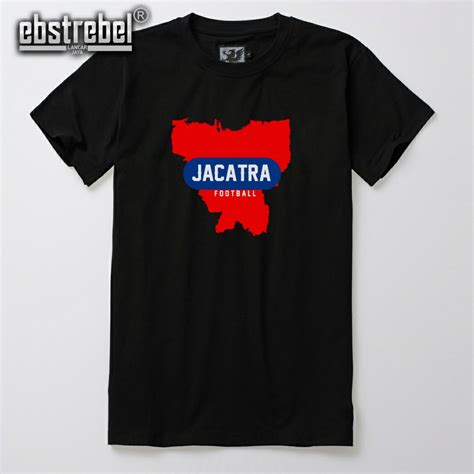 Jual Tshirt Baju Kaos Jakarta Jacarta Peta Logo Persija Jakarta Hitam