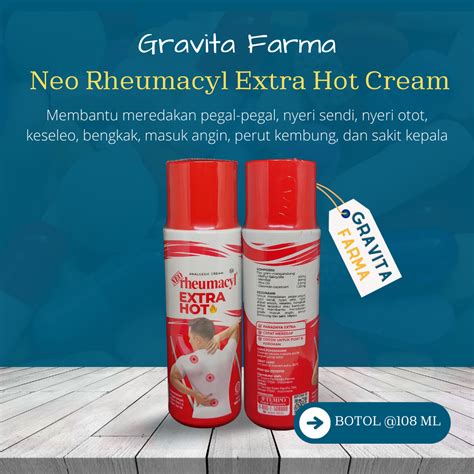 NEO RHEUMACYL Hot Cream Muscle Joint 108 Ml Lazada Indonesia