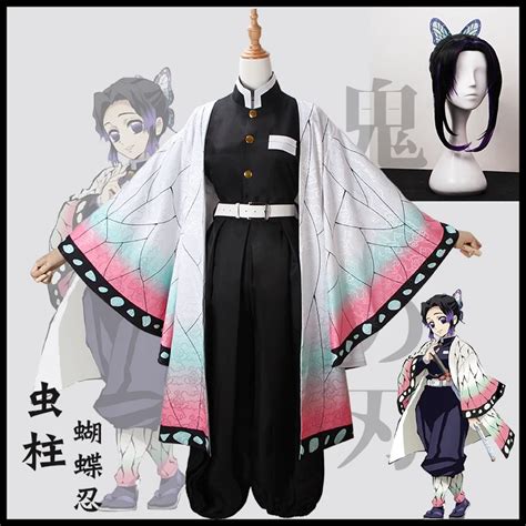 Anime Demon Slayer Kimetsu No Yaiba Kochou Shinobu Traje De Batalla