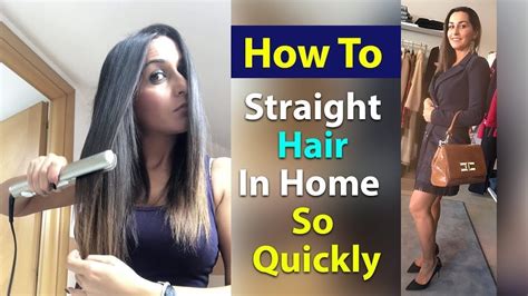 How To Straight Hair In Home Hair Straightening At Home Youtube