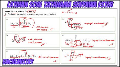 Full Pembahasan Latihan Soal Tatanama Senyawa Ester Alkil Alkanoat