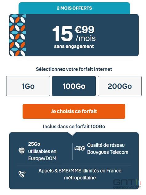 B You Mois Offerts Pour Son Forfait Mobile Go