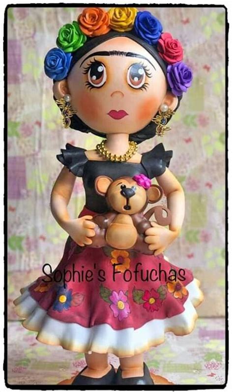 Pin De Zoraida Acevedo En Porcelan Mu Ecas Frida Kahlo Manualidades