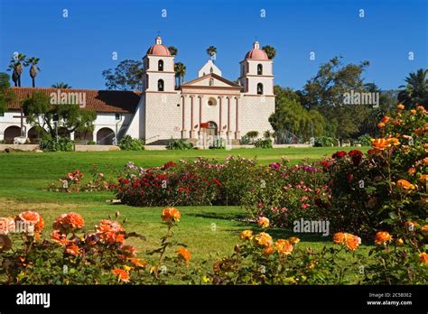 Old Mission Santa Barbara Santa Barbara California Usa Stock Photo