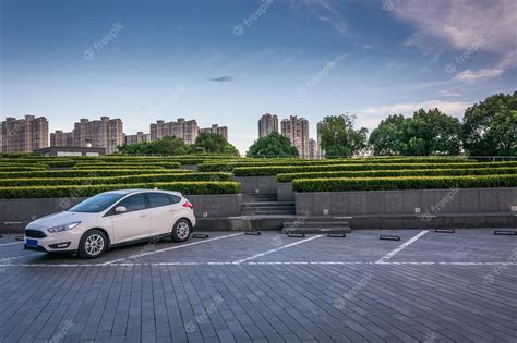 premium photo empty parking lot