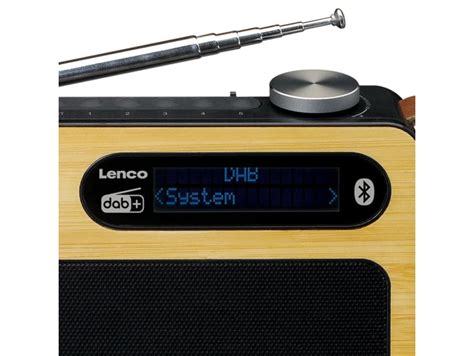 Lenco Pdr Dab Radio Bamboo Black Buy Online Now Soundstorexl