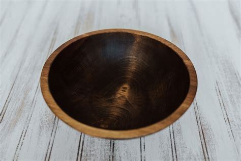 10 Inch Beech Bowl With Dark Walnut And Bees Oil Finish Holland Bowl