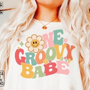 One Groovy Babe Svg Girls Birthday Png Girls First Birthday Etsy