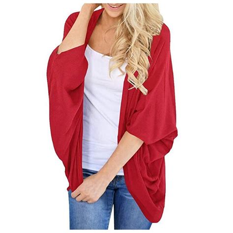 Caicj98 Long Cardigans For Women Plus Size Women S Open Front Waffle Knit Cardigan Long Sleeve