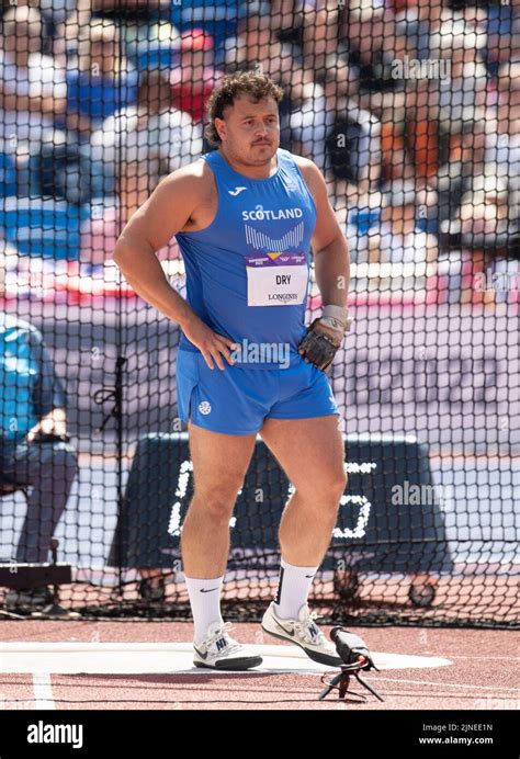 Mark Dry Of Scotland Competing In The Mens Hammer Final At The