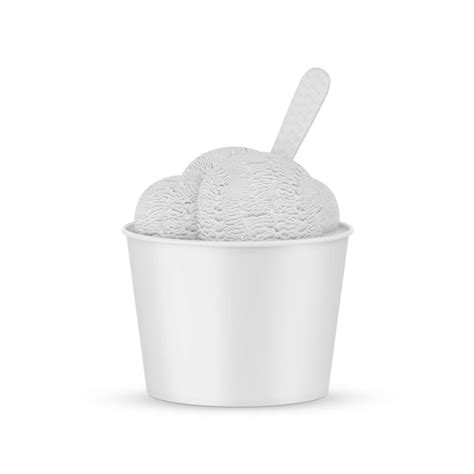 Copo De Gelado Em Fundo Branco Foto Premium