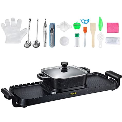 Vevor In Electric Grill And Hot Pot W Bbq Pan Grill And Hot