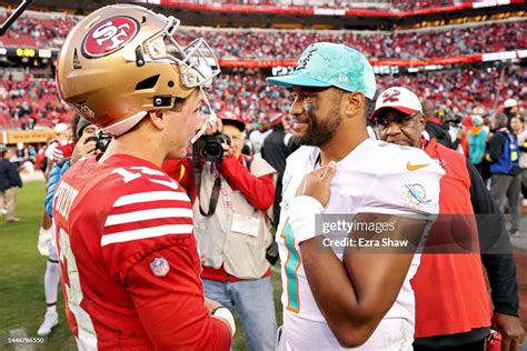 Brock Purdy Of The San Francisco 49ers And Tua Tagovailoa Of The News Photo Getty Images