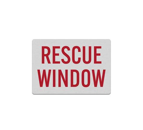 Fire Safety Rescue Window Decal (Reflective)