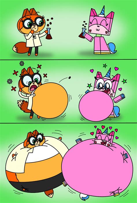 Drfox And Unikitty Inflated By Aolessportkennysouth On Deviantart