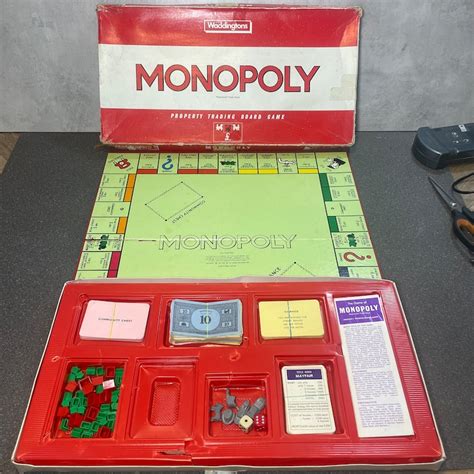 Vintage Monopoly Board Game Waddingtons Checked And 100 Etsy