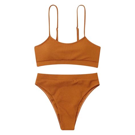 Bsdjilfg Clearance Off Women Pieces Mini Bikini Set Cute Cut Out Swimwear Halter Micro