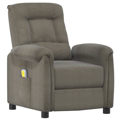 Fauteuil inclinable de massage Gris foncé Tissu microfibre SALALIS