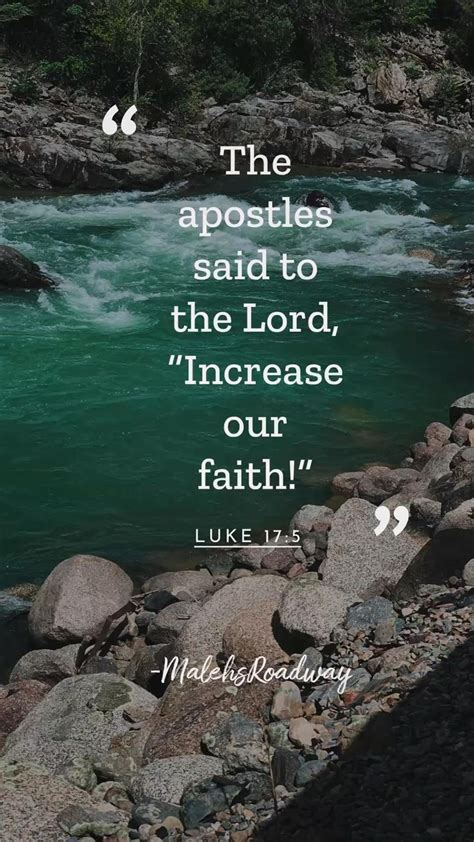 Luke The Apostles Said To The Lord Increase Our Faith