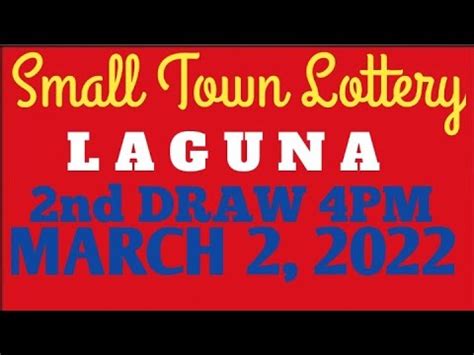 STL LAGUNA 2ND DRAW 4PM RESULT TODAY MARCH 2, 2022 - YouTube