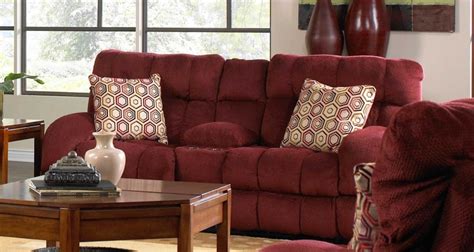 Catnapper Siesta Lay Flat Reclining Sofa Set Wine Cn 1761 Sofa Set Wine At