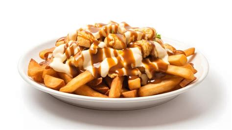 Premium Photo | The image of Poutine with cheese curds and gravy