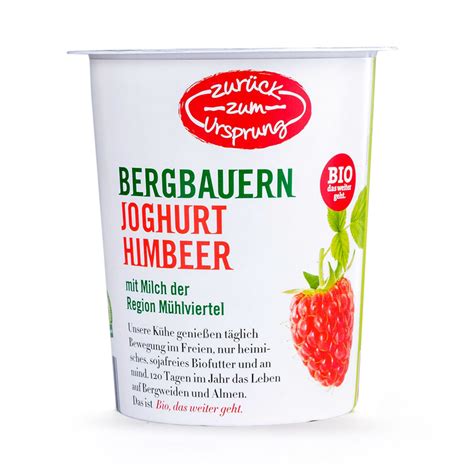 ROKSH Fruchtjoghurt ZURÜCK ZUM URSPRUNG Bergbauern Joghurt Himbeere