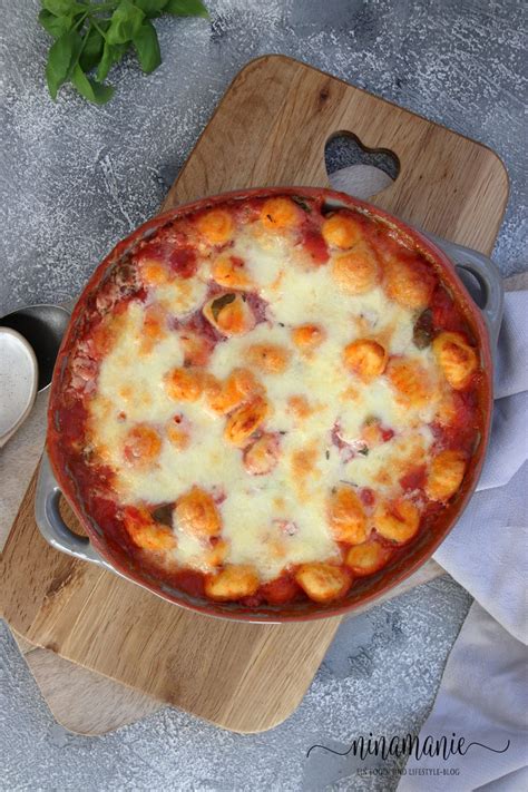 Gnocchi Tomaten Mozzarella Auflauf Ninamanie