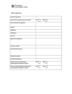 Remplissable En Ligne Formulaire Dons Et Commandites Desjardins Fax