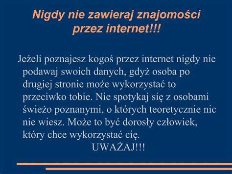 PPT ZASADY BEZPIECZEŃSTWA W INTERNECIE PowerPoint Presentation free