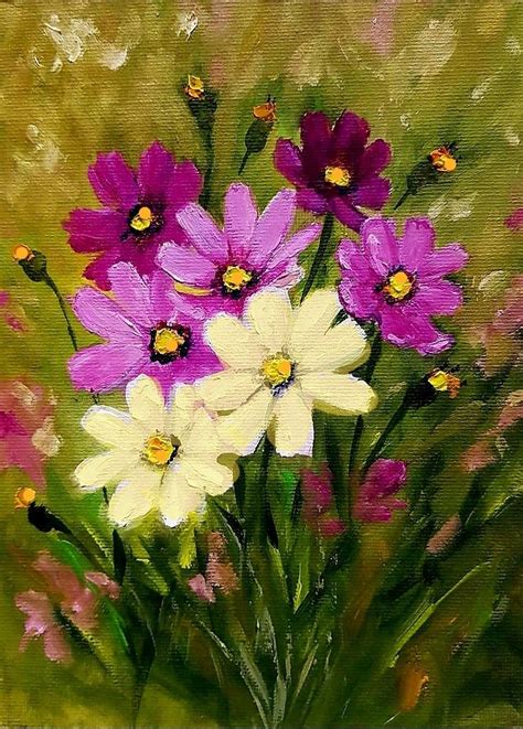 Pin by Dòra HARCOS on réti virág Flower painting canvas