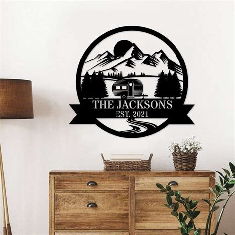 Vintage Trailer RV Decor Personalized Camping Sign Welcome to Our ...