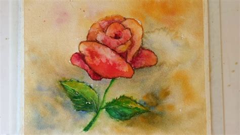 Red Rose Watercolor Painting