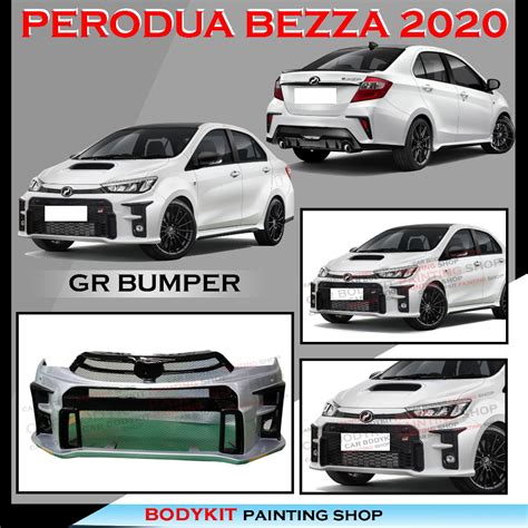 PERODUA BEZZA 2020 GR STYLE FRONT BUMPER UNPAINT WITH PAINT MATERIAL