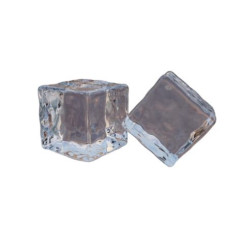 Premium Photo Two Ice Cubes 3d Render