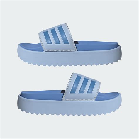 Adidas Adilette Platform Slides Blue Adidas Ke