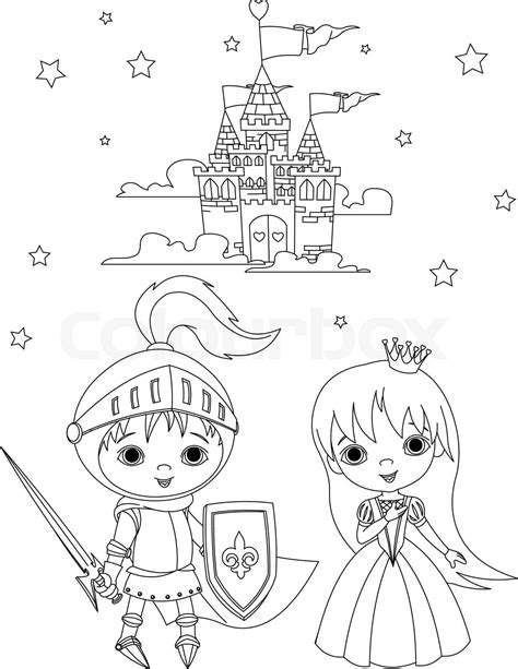 Knight And Princess Stock Vector Colourbox