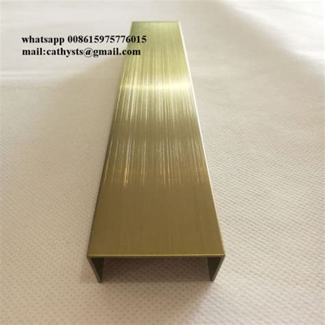 China Brushed Stainless Steel Trim U Shaped Type Profile - China ...