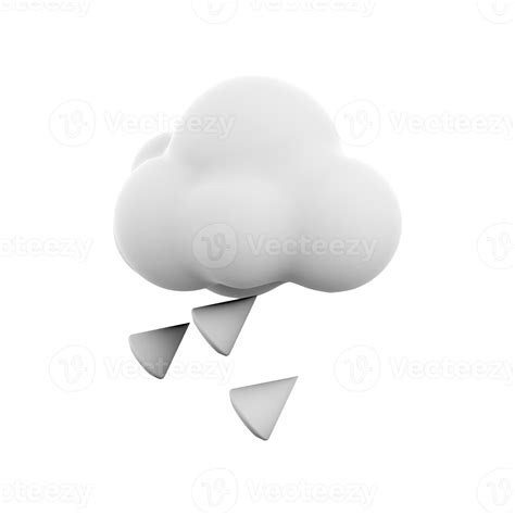 Free 3d Rendern Hagel Wolke Symbol 3d Machen Wetter Wolke Mit Hagel