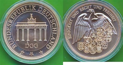 Deutschland Moderne Medaille Vergoldet BRD DGG Unc MA Shops