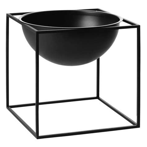 Kubus Black Steel Metal Scandinavian And Danish Fruit Bowl By Lassen