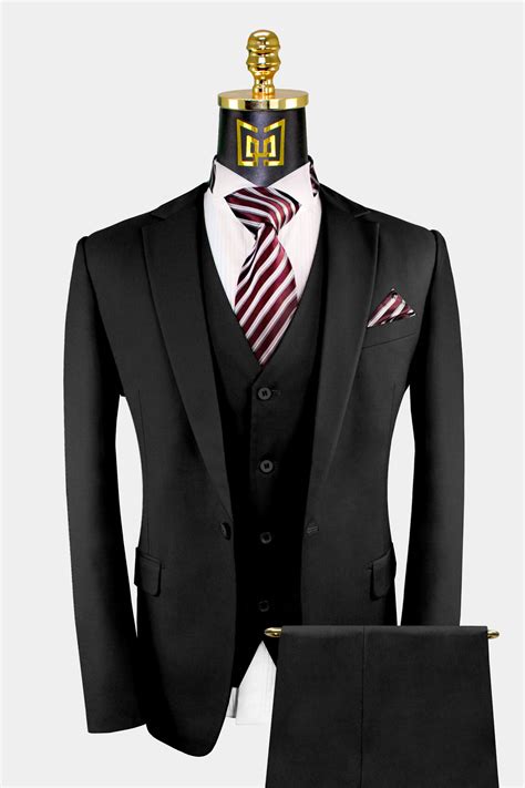 3 Piece Black Suit Gentleman S Guru