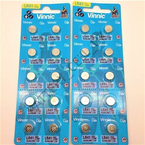 20x LR41 Vinnic Alkaline Batteries LR41 L736 AG3 192 L736F L736C EXPIRY