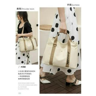 Yvon Waterproof Makapal Canvas Korean Fashion Casual Tote Shoulder