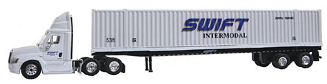 TnS - Freightliner Cascadia w/53' Container - Assembled - Swift Transportation (blue logo) - 734 ...